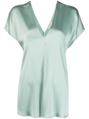 Antonelli cap-sleeve v-neck blouse - Green