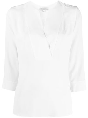 Antonelli crepe-chiffon blouse - White