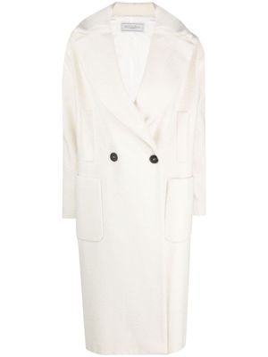Antonelli double-breasted wool-blend coat - White