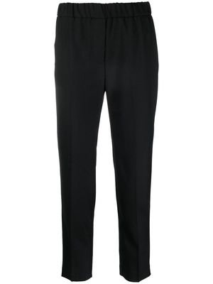 Antonelli elasticated-waist cropped trousers - Black