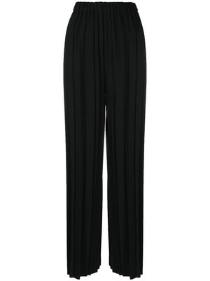 Antonelli elasticated-waist straight-leg trousers - Black