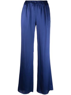 Antonelli flared silk trousers - Blue