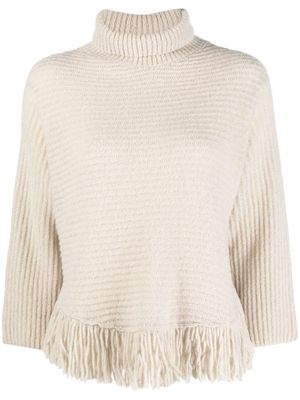 Antonelli fringed-hem jumper - Neutrals