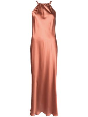 Antonelli halterneck silk maxi dress - Pink