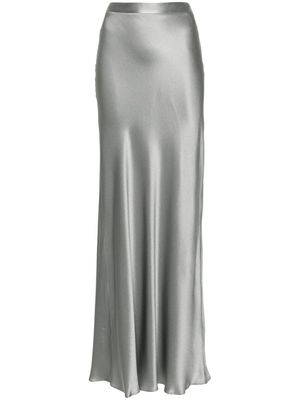 Antonelli high-waist satin maxi skirt - Grey