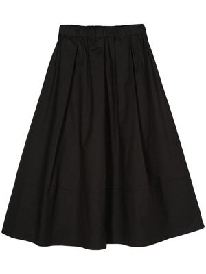 Antonelli Isotta poplin cotton skirt - Black