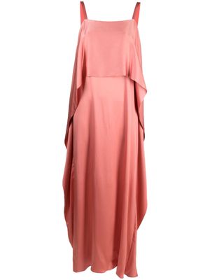Antonelli layered satin maxi dress - Pink