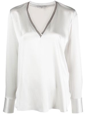 Antonelli long-sleeve shift blouse - Grey