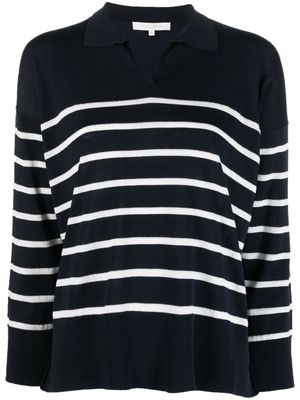 Antonelli long-sleeve striped knitted top - Blue