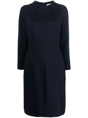Antonelli long-sleeved knitted midi dress - Blue