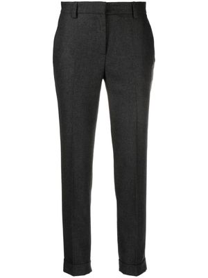 Antonelli mélange-effect cropped tapered trousers - Grey