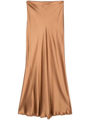 Antonelli pleat-detail skirt - Brown