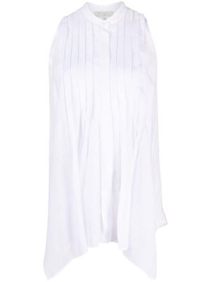 Antonelli plissé sleeveless blouse - White