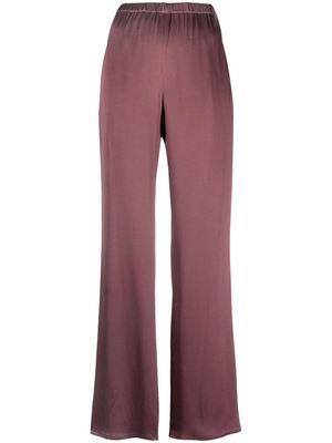 Antonelli Rapolano silk-satin wide-leg trousers - Purple