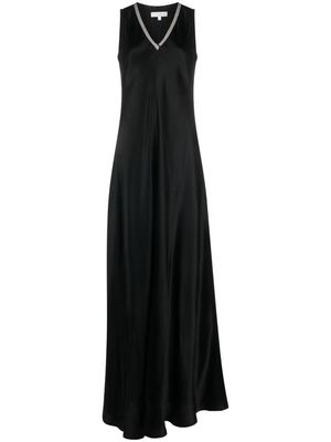 Antonelli rhinestone-embellished V-neck maxi dress - Black
