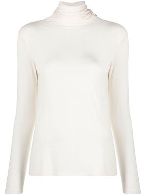 Antonelli roll-neck fitted jumper - White