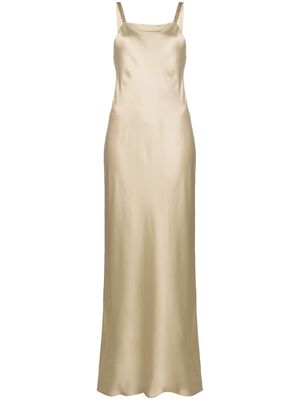 Antonelli sequin-strap satin dress - Gold