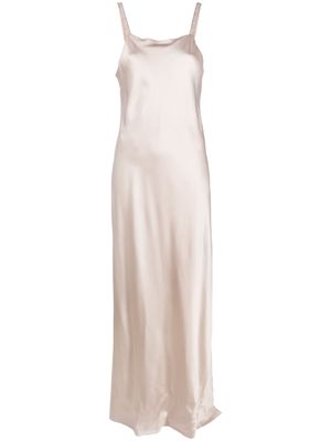 Antonelli silk-blend long dress - Neutrals