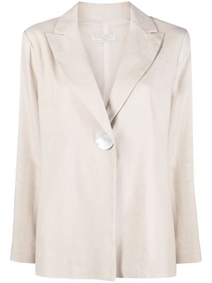 Antonelli single-breasted linen-blend blazer - Neutrals