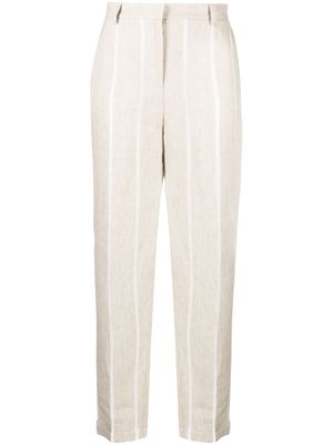 Antonelli striped high-waisted trousers - Neutrals