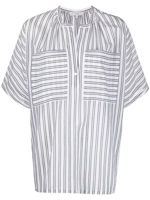 Antonelli striped silk shirt - White