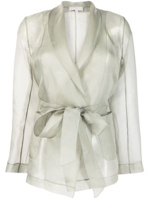 Antonelli transparent silk jacket - Grey