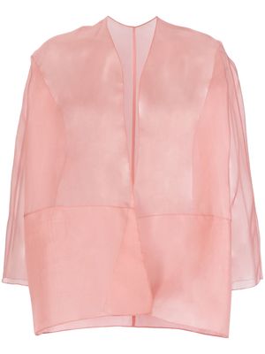 Antonelli transparent silk jacket - Pink