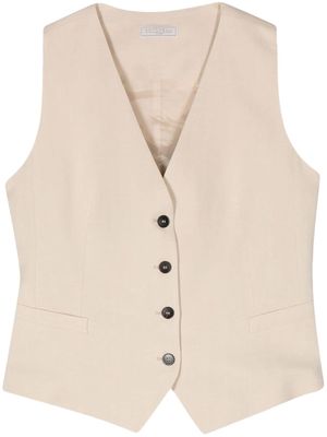 Antonelli V-neck buttoned waiscoat - Neutrals
