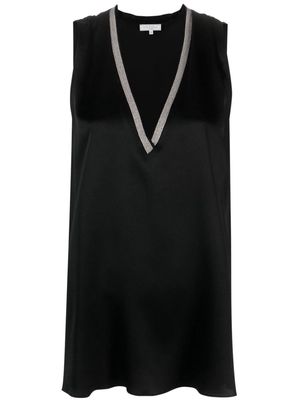 Antonelli V-neck sleeveless blouse - Black