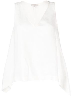 Antonelli v-neck sleeveless blouse - White