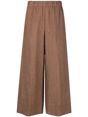 Antonelli wide-leg cropped trousers - Brown