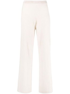 Antonelli wide-ribbed flared trousers - Neutrals
