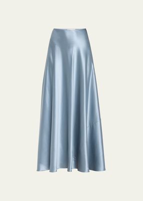 Antonia Paneled Maxi Silk Skirt