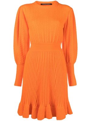 Antonino Valenti balloon sleeve knitted dress - Orange
