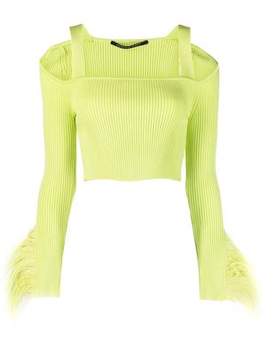 Antonino Valenti feather detailing long-sleeved top - Green
