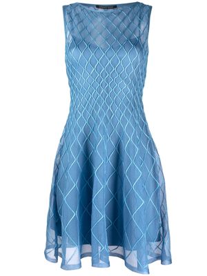 Antonino Valenti geometric-pattern flared dress - Blue