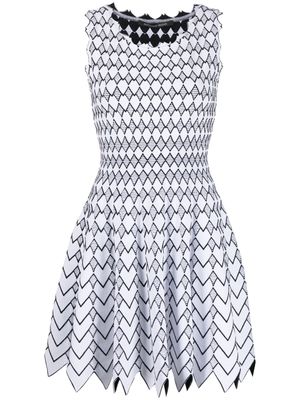 Antonino Valenti geometric-print flared dress - White