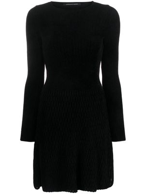 Antonino Valenti round-neck long-sleeve minidress - Black
