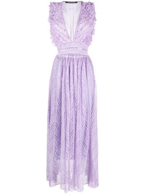 Antonino Valenti ruffled-detail sleeveless dress - Purple