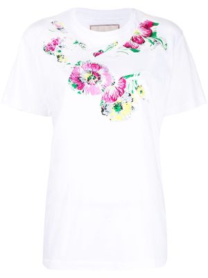 Antonio Marras floral-print round neck T-shirt - White