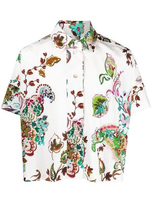 Antonio Marras floral-print short-sleeved shirt - White