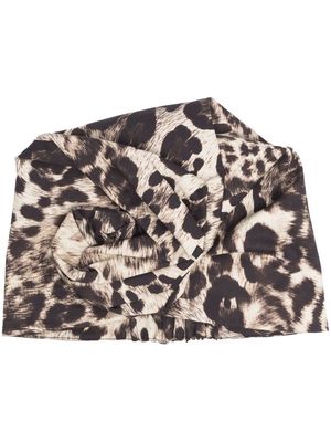 Antonio Marras leopard-print beanie hat - Brown