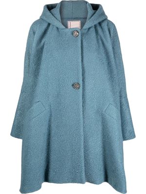 Antonio Marras oversize hooded coat - Blue