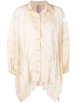 Antonio Marras oversized-cut button down blouse - Neutrals