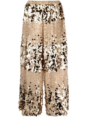 Antonio Marras sequin-embellished wide-leg trousers - Gold