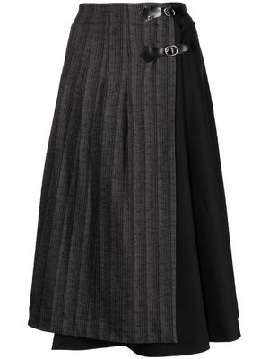 Antonio Marras two-tone buckle-fastening skirt - Black