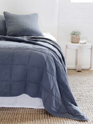 Antwerp Coverlet - Navy - Size King - Navy - Size King