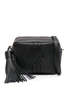 Anya Hindmarch bow-detailing leather crossbody bag - Black