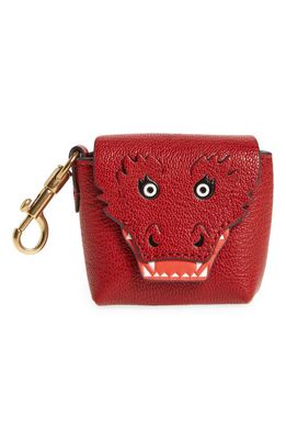 Anya Hindmarch Dragon Leather AirPods Case in Russett