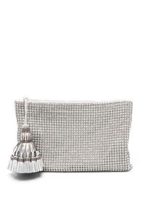 Anya Hindmarch Georgiana crystal-embellished clutch bag - Silver